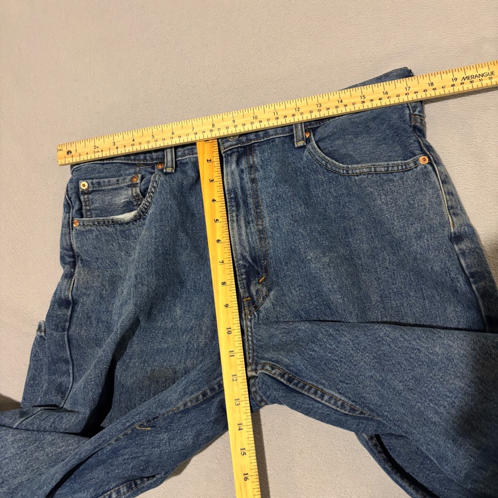 Levis 550 Relaxed Fit Jeans Mens 36x34 Blue Medium Wash Denim Grunge Casual - Picture 3 of 9